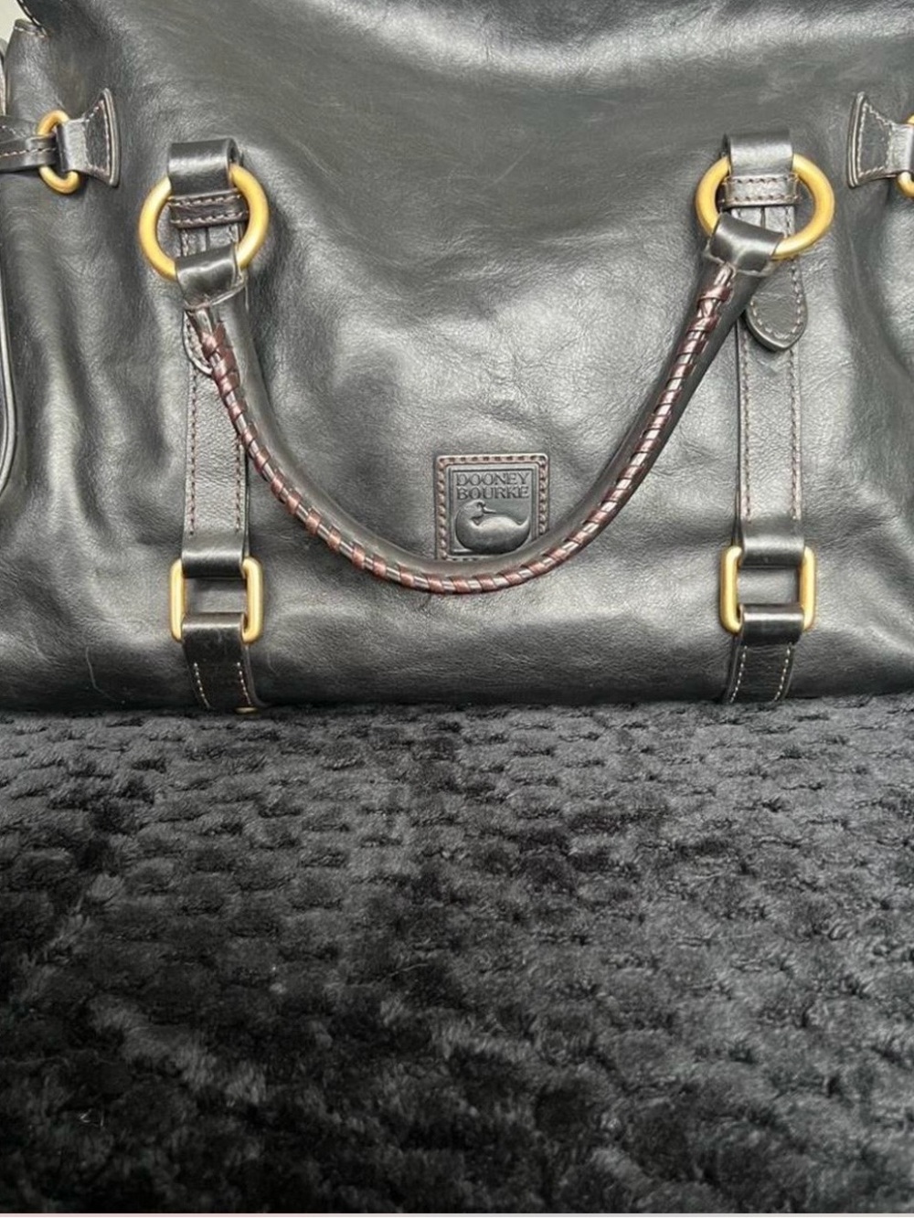 Dooney & Bourke Black Large Florentine Satchel